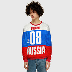 Свитшот мужской Russia: from 08, цвет: 3D-красный — фото 2