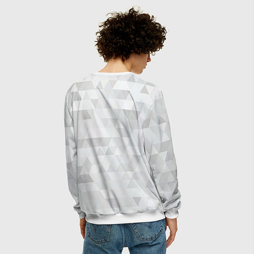 Мужской свитшот Muay thai Words / 3D-Белый – фото 4