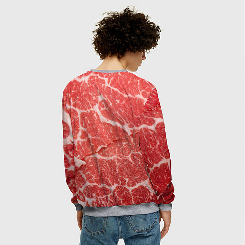 Мужской свитшот Кусок мяса / 3D-Меланж – фото 4