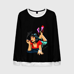 Свитшот мужской Pulp Fiction: Mia Wallace, цвет: 3D-белый