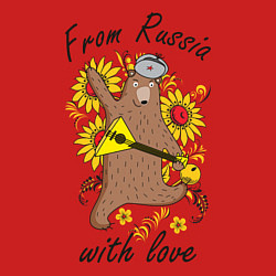 Свитшот хлопковый мужской From Russia with love, цвет: красный — фото 2