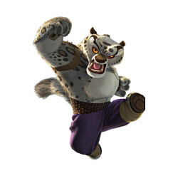 Свитшот хлопковый мужской Кунг фу Панда, цвет: белый — фото 2