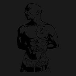 Свитшот хлопковый мужской 2pac, цвет: черный — фото 2