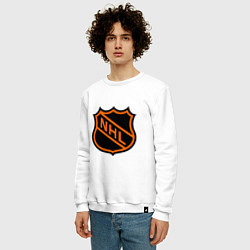 Свитшот хлопковый мужской NHL, цвет: белый — фото 2