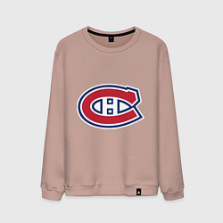 Свитшот хлопковый мужской Montreal Canadiens, цвет: пыльно-розовый