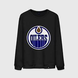 Свитшот хлопковый мужской Edmonton Oilers, цвет: черный