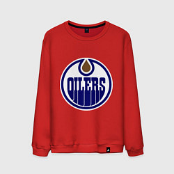 Свитшот хлопковый мужской Edmonton Oilers, цвет: красный