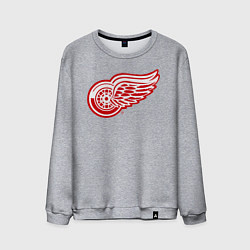 Свитшот хлопковый мужской Detroit Red Wings, цвет: меланж