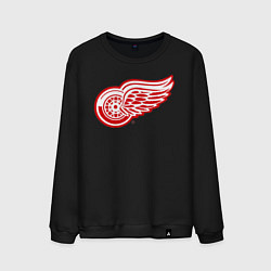Свитшот хлопковый мужской Detroit Red Wings, цвет: черный