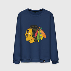 Свитшот хлопковый мужской Chicago Blackhawks, цвет: тёмно-синий