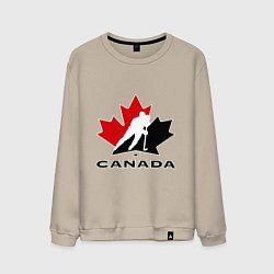 Свитшот хлопковый мужской Canada, цвет: миндальный