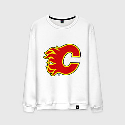 Свитшот хлопковый мужской Calgary Flames, цвет: белый