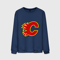 Свитшот хлопковый мужской Calgary Flames, цвет: тёмно-синий
