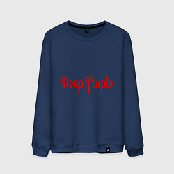 Свитшот хлопковый мужской Deep Purple: Red Logo, цвет: тёмно-синий
