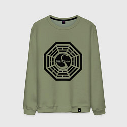 Свитшот хлопковый мужской Lost dharma, цвет: авокадо