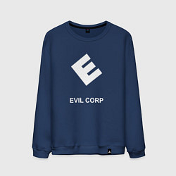 Свитшот хлопковый мужской Evil corporation, цвет: тёмно-синий