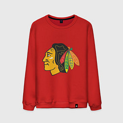 Свитшот хлопковый мужской Chicago Blackhawks, цвет: красный