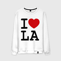 Свитшот хлопковый мужской I love LA, цвет: белый