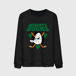 Свитшот хлопковый мужской Anaheim Mighty Ducks, цвет: черный