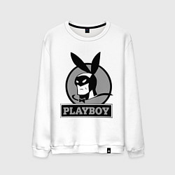 Свитшот хлопковый мужской Playboy (Человек-кролик), цвет: белый