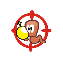 Свитшот хлопковый мужской Worms червяк под прицелом, цвет: белый — фото 2