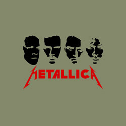 Свитшот хлопковый мужской Metallica (Лица), цвет: авокадо — фото 2