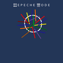 Свитшот хлопковый мужской Depeche Mode: Lines, цвет: тёмно-синий — фото 2