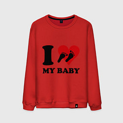 Мужской свитшот I love my baby