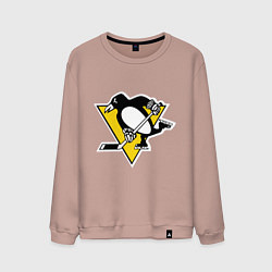 Свитшот хлопковый мужской Pittsburgh Penguins, цвет: пыльно-розовый