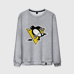 Свитшот хлопковый мужской Pittsburgh Penguins, цвет: меланж