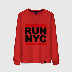 Свитшот хлопковый мужской Run NYC, цвет: красный