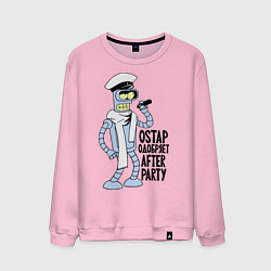 Свитшот хлопковый мужской Ostap одобряет after party, цвет: светло-розовый