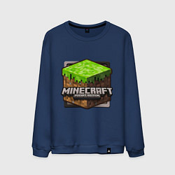 Свитшот хлопковый мужской Minecraft: Pocket Edition, цвет: тёмно-синий