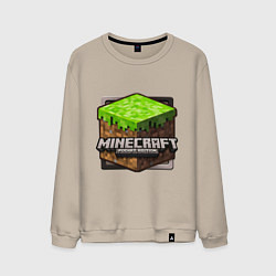 Свитшот хлопковый мужской Minecraft: Pocket Edition, цвет: миндальный