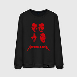 Свитшот хлопковый мужской Metallica kvartet, цвет: черный