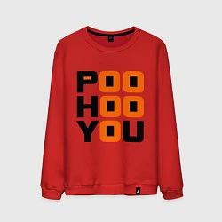 Свитшот хлопковый мужской Poo hoo you, цвет: красный