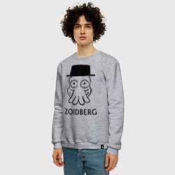 Свитшот хлопковый мужской Zoidberg, цвет: меланж — фото 2