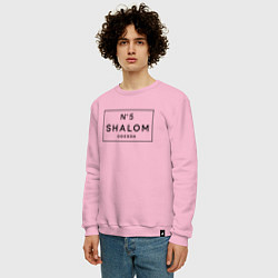 Свитшот хлопковый мужской SHALOM, цвет: светло-розовый — фото 2