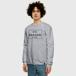 Свитшот хлопковый мужской SHALOM, цвет: меланж — фото 2
