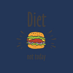 Свитшот хлопковый мужской Diet. Not Today, цвет: тёмно-синий — фото 2