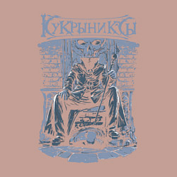 Свитшот хлопковый мужской Кукрыниксы: Артист, цвет: пыльно-розовый — фото 2