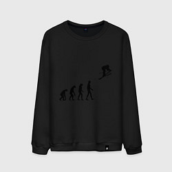 Мужской свитшот Эволюция лыжник