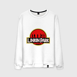 Свитшот хлопковый мужской Linkin Park: Jurassic Park, цвет: белый