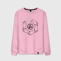 Свитшот хлопковый мужской Linkin Park: Brotherhood, цвет: светло-розовый