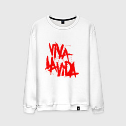 Свитшот хлопковый мужской Viva La Vida, цвет: белый