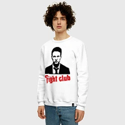 Свитшот хлопковый мужской Fight Club: Edward Norton, цвет: белый — фото 2