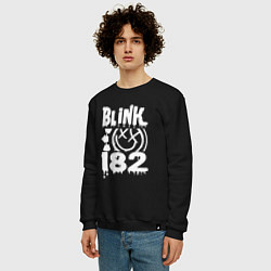 Свитшот хлопковый мужской Blink-182 цвета черный — фото 2