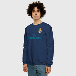 Свитшот хлопковый мужской Real Madrid: Ronaldo 07, цвет: тёмно-синий — фото 2