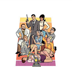 Свитшот хлопковый мужской Archer, цвет: белый — фото 2