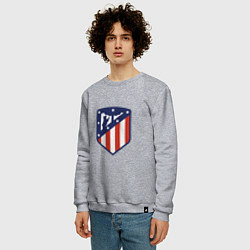 Свитшот хлопковый мужской Atletico Madrid, цвет: меланж — фото 2